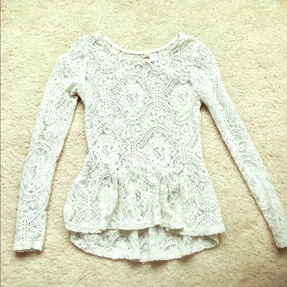 Peplum lace top